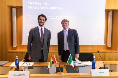 Assolombarda incontra gli Emirati Arabi - Alessandro Spada, Presidente di Assolombarda e Abdullah Bin Touq Al Marri, Ministro dell’Economia degli Emirati Arabi Uniti - 8 febbraio 2022