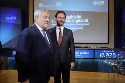 Antonio Tajani e Alvise Biffi - Evento "Competitività e nuove sfide globali"