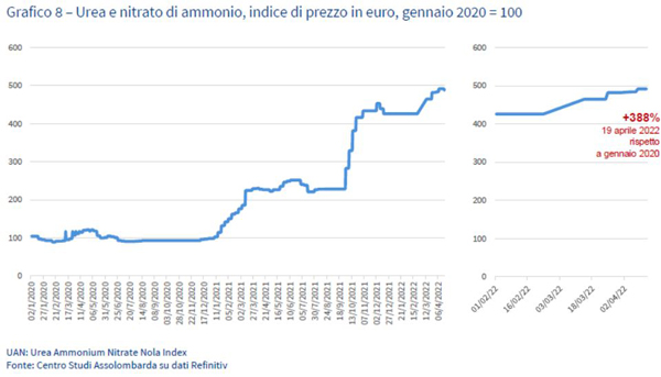 Grafico 8 - Urea e nitrato di ammonio