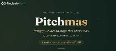 Pitchmas 2026: aperte le candidature per startup e team innovativi nei settori MedTech e Sustainability