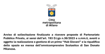 Realizzazione del primo Hub Giovani Metropolitano