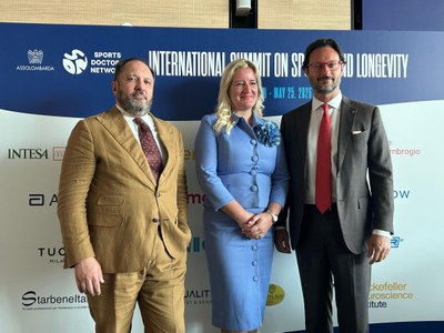 International Summit on Sports and Longevity - Da sinistra: Alvise Biffi, Veronica Crego e Christian Ferraris, 25 maggio 2026