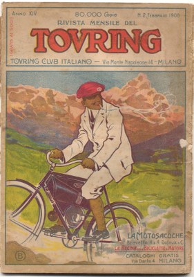 Copertina storica Touring - Esposta nel 1908