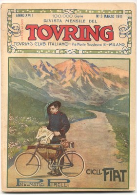 Copertina storica Touring - Esposta nel 1911
