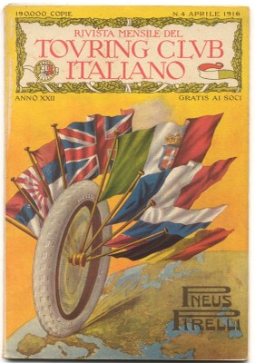 Copertina storica Touring - Esposta nel 1916