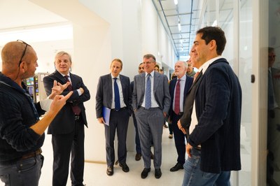 Il Presidente di Assolombarda Alessandro Spada e il Presidente della Sede di Monza e Brianza Giovanni Caimi hanno visitato la Technoprobe ad Agrate Brianza