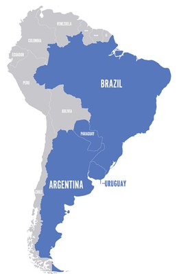 Mercosur cartina
