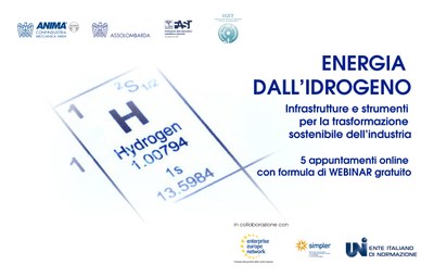 Energia dall'idrogeno: i webinar per la trasformazione sostenibile dell'industria
